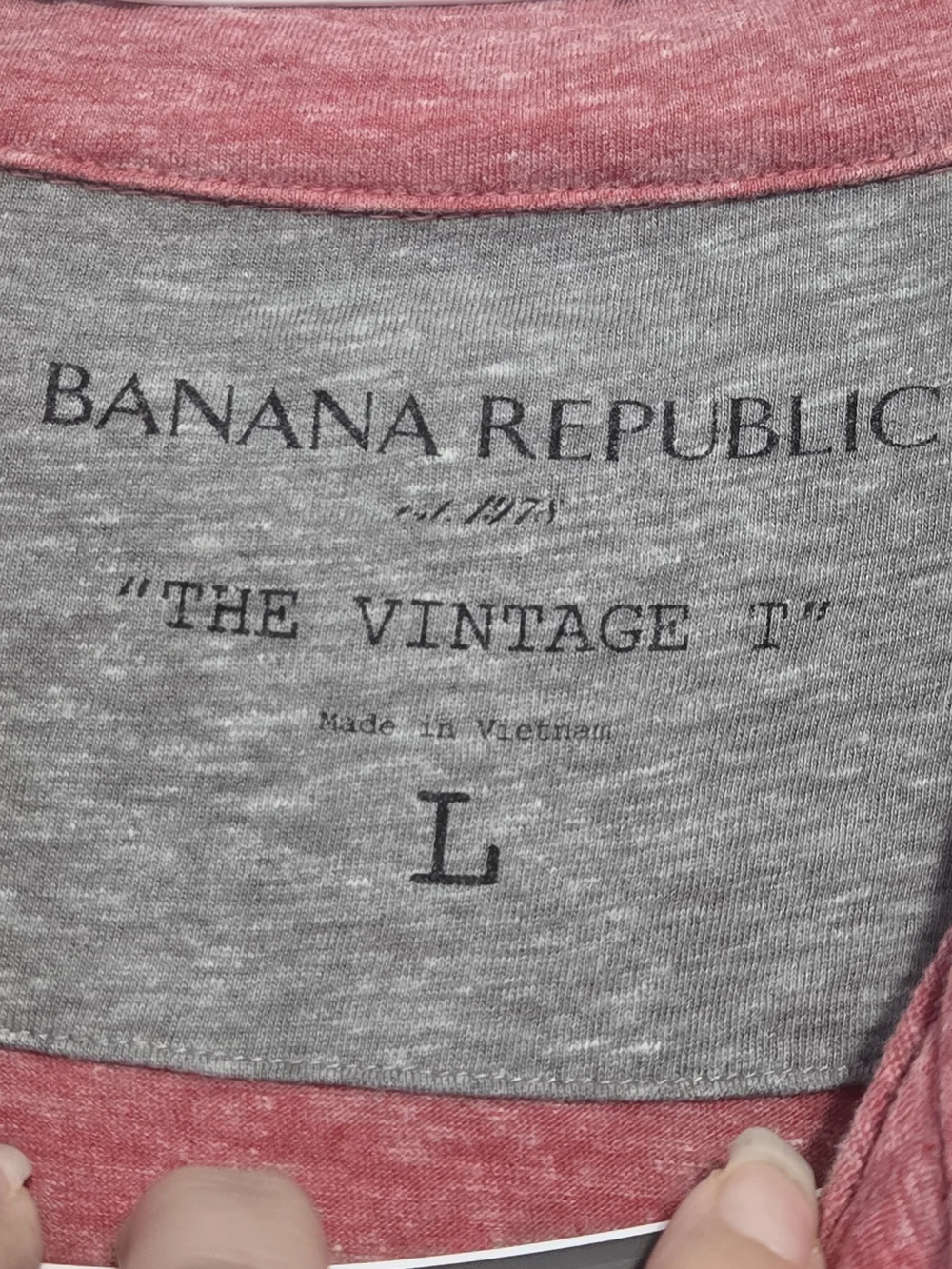 Banana Republic Vintage T Heathered Red Polo Shirt Men's Large